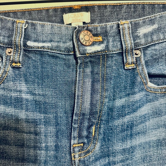 J. Crew Distressed Stretch size 30 EUC Straight Leg Women Jeans - Picture 2 of 10